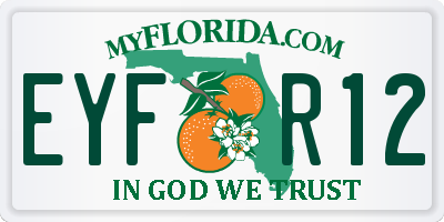 FL license plate EYFR12