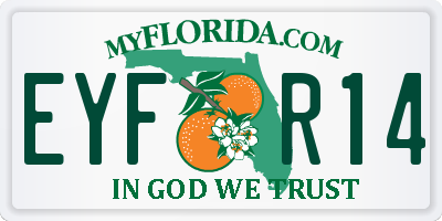 FL license plate EYFR14