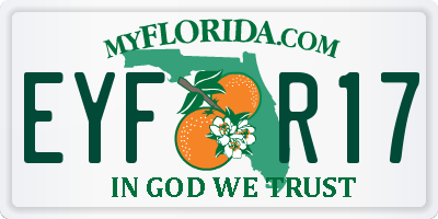 FL license plate EYFR17
