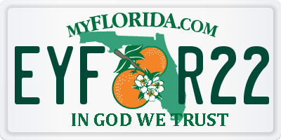FL license plate EYFR22