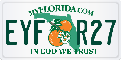 FL license plate EYFR27