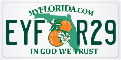 FL license plate EYFR29