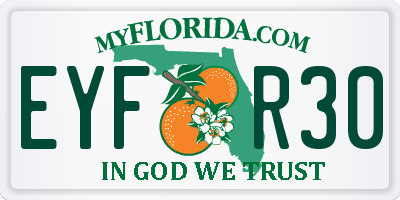 FL license plate EYFR30