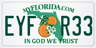 FL license plate EYFR33