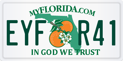 FL license plate EYFR41