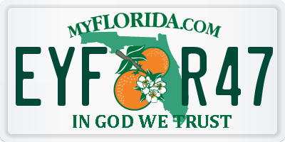 FL license plate EYFR47