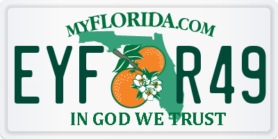 FL license plate EYFR49