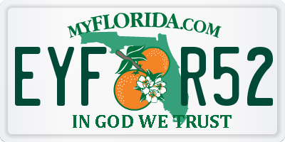 FL license plate EYFR52