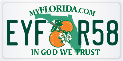 FL license plate EYFR58