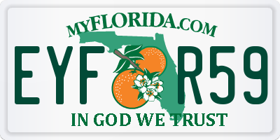 FL license plate EYFR59