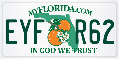 FL license plate EYFR62
