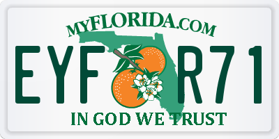 FL license plate EYFR71