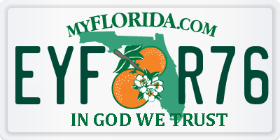 FL license plate EYFR76