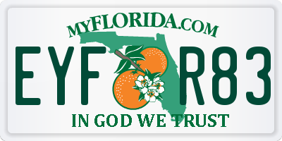 FL license plate EYFR83
