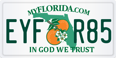 FL license plate EYFR85