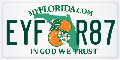 FL license plate EYFR87