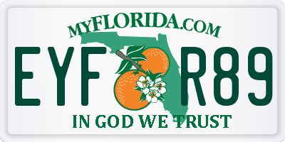FL license plate EYFR89