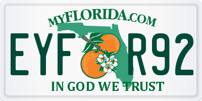 FL license plate EYFR92