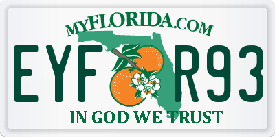 FL license plate EYFR93