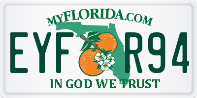 FL license plate EYFR94