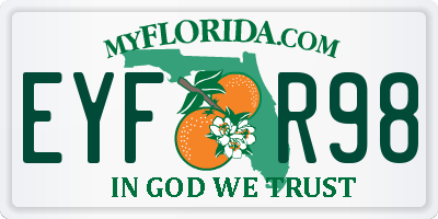 FL license plate EYFR98
