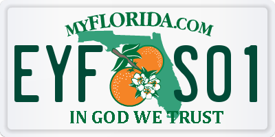 FL license plate EYFS01