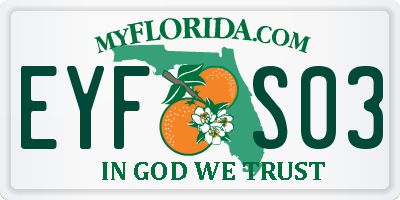 FL license plate EYFS03