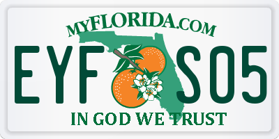 FL license plate EYFS05