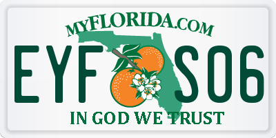 FL license plate EYFS06