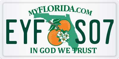 FL license plate EYFS07