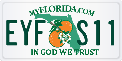 FL license plate EYFS11