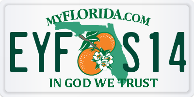 FL license plate EYFS14