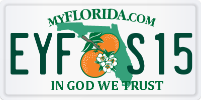 FL license plate EYFS15