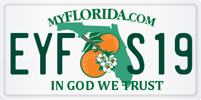 FL license plate EYFS19