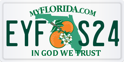FL license plate EYFS24