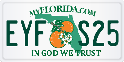 FL license plate EYFS25
