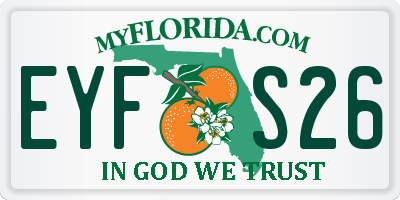 FL license plate EYFS26