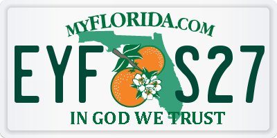 FL license plate EYFS27