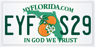 FL license plate EYFS29