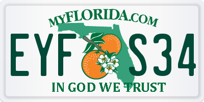 FL license plate EYFS34