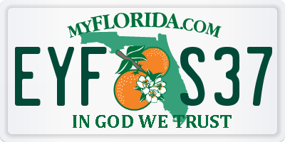 FL license plate EYFS37