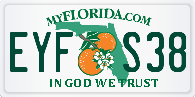 FL license plate EYFS38