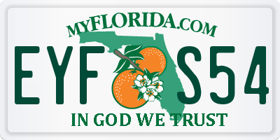 FL license plate EYFS54