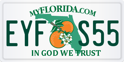 FL license plate EYFS55