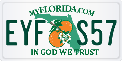 FL license plate EYFS57