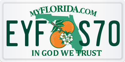 FL license plate EYFS70