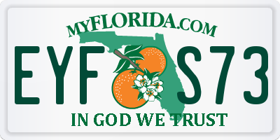 FL license plate EYFS73