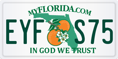 FL license plate EYFS75