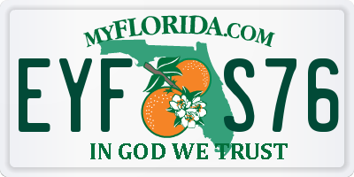 FL license plate EYFS76