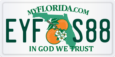 FL license plate EYFS88